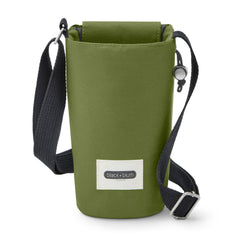 Black+Blum insulated bottle bag exterior in recycled PET for eco-friendly on-the-go hydration.
