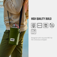 Black+Blum insulated bottle bag interior with BPA-free PEVA lining keeps beverages cool.