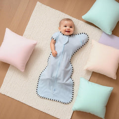Blackleaf Baby swaddle arms-up design close view supports natural self-soothing