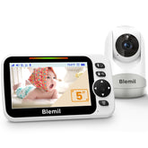 Blemil baby monitor 5inch screen offers clear viewing for quick checks.