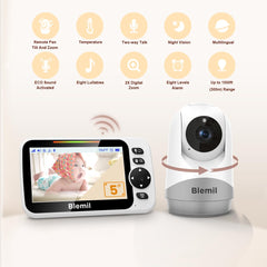 Blemil split-screen view for two cameras helps monitor twins or siblings.