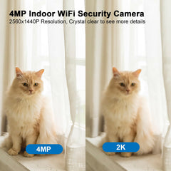 BlessFly 4MP indoor camera night vision for clear dark-room monitoring