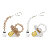Bleu La La Luladream pacifier camel nipple offers gentle gum soothing.