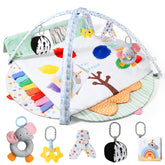 BLF FUN Sensory Baby Play Mat set up as a cozy infant gym for exploring senses.