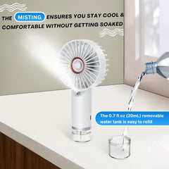 BlingTrail mini fan rechargeable 2000mAh battery detail for extended use
