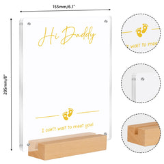Blinking Stars ultrasound frame on wooden base, ideal nursery display