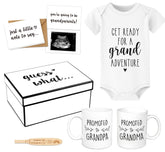 Blinking Stars promoted-to-grandparents coffee mugs show gift-ready design for grandparents.