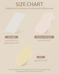 Blissful Diary bassinet sheet fits 32x17 inch oval mattresses securely.
