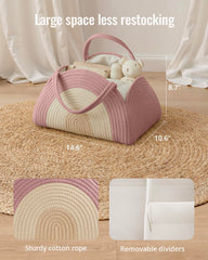 Blissful Diary caddy shows handles and removable dividers for flexible storage