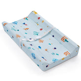 Blissful Diary changing pad blue rectangle top view for safe diaper changes