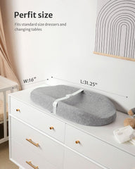 Blissful Diary changing pad non-slip bottom helps keep baby steady.