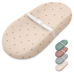 Blissful Diary changing pad Sunshine top-view highlights soft muslin for gentle diaper changes.