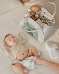 Blissful Diary cotton rope caddy with sturdy handles for easy transport