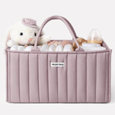 Blissful Diary diaper caddy with sturdy handles enables easy transport around the nursery.