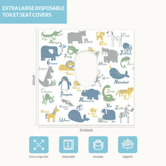 Blissful Diary extra-large toilet seat cover on seat provides full coverage for toddlers