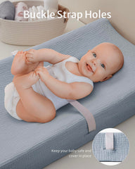 Blissful Diary muslin changing pad cover packaged in 2-pack for rotation