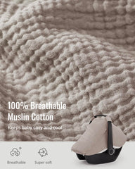 Blissful Diary muslin cotton fabric feels soft and breathable for baby comfort.