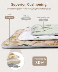 Blissful Diary play mat machine washable for easy post-play cleanup.