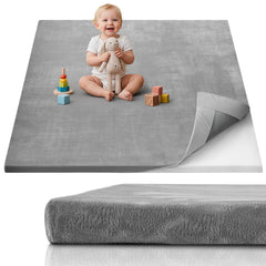 Blissful Diary removable-cover mat shown for easy machine washing, clean play space.