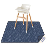 Blissful Diary Safari Animals Splat Mat under high chair keeps floors clean during meals