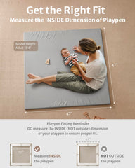 Blissful Diary vegan leather baby play mat foam padding close-up highlights soft protection for crawlers.