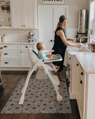 Blissful Diary waterproof and washable splat mat cleans up spills easily