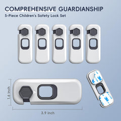 Blissleaf fridge locks grey color blends with appliances while preventing risky pantry access.