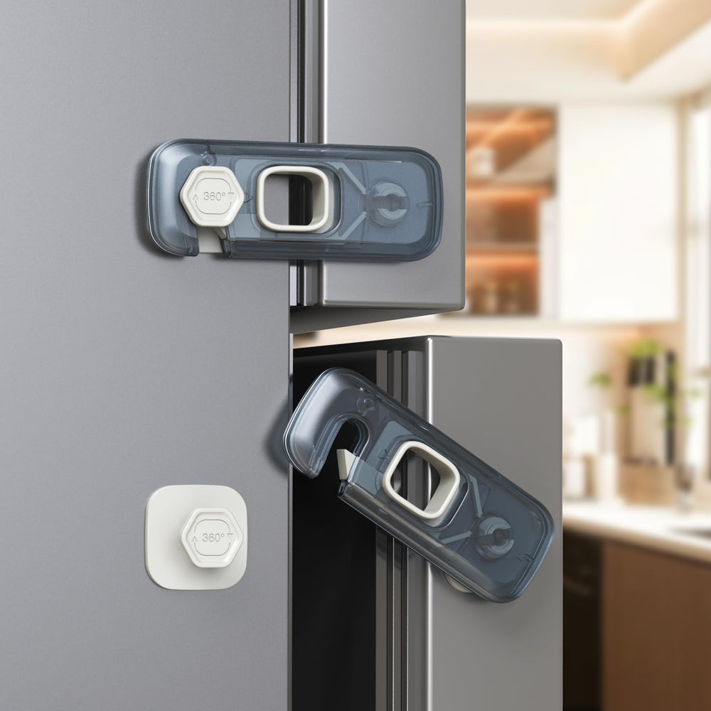 Blissleaf fridge locks pack front view illustrates easy-to-use child safety locks