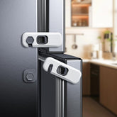 Blissleaf fridge locks pack secures doors, helping prevent accidents for curious toddlers.