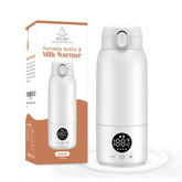 BLIVORRA portable bottle warmer with lit digital display for precise temperature control on the go.