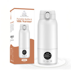 BLIVORRA portable bottle warmer with lit digital display for precise temperature control on the go.