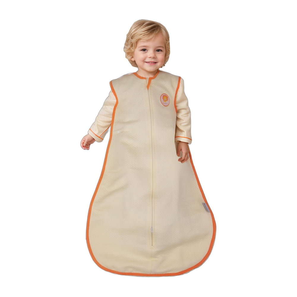 Bloomstar baby sleep sack fabric closeup shows soft cotton for breathable, cozy sleep.