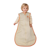 Bloomstar baby sleep sack fabric closeup shows soft cotton for breathable, cozy sleep.