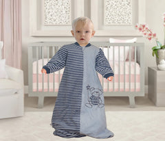 BLOOMSTAR sleep sack shows two-way zipper for easy diaper changes.