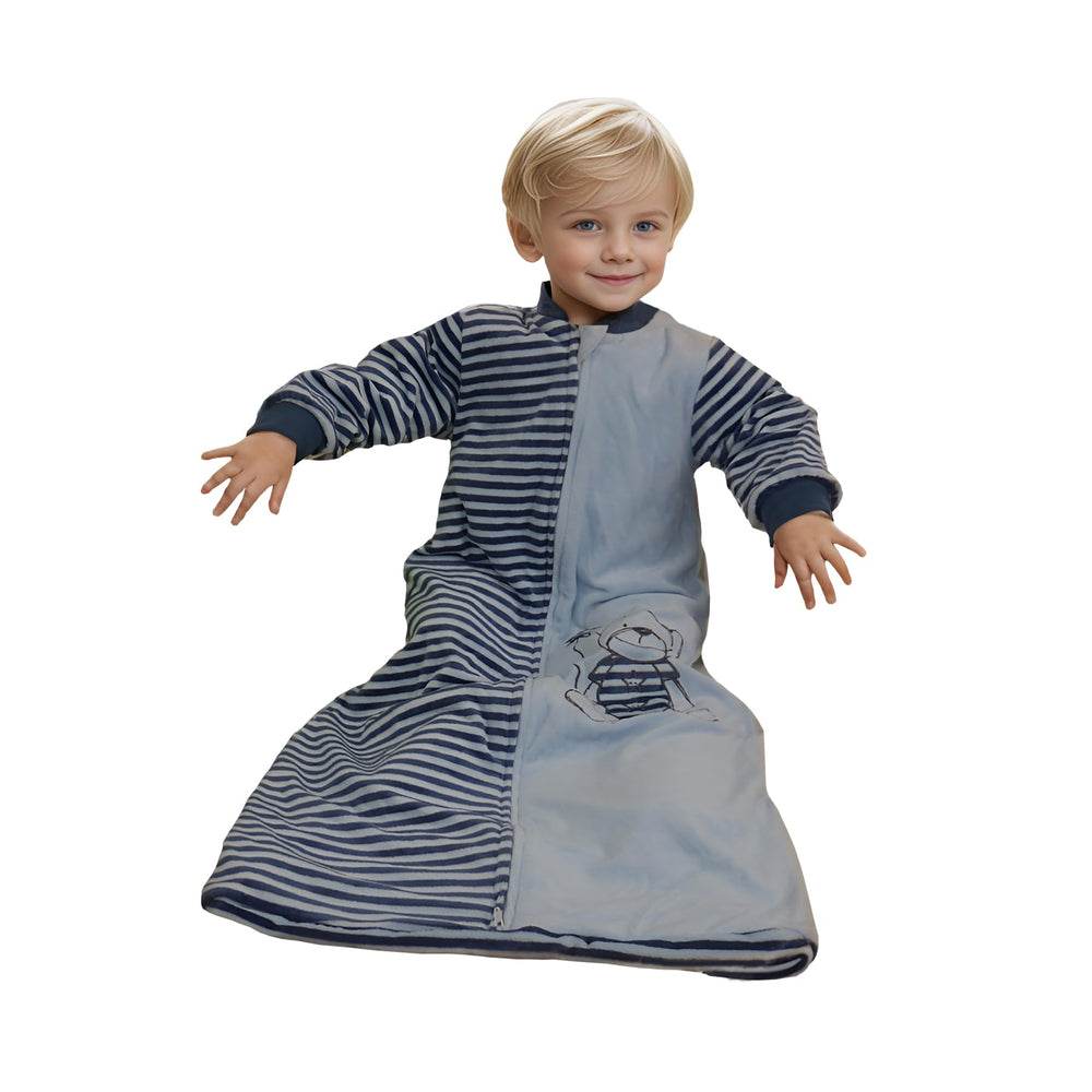 BLOOMSTAR Toddler Sleep Sack front view shows roomy legroom for active sleepers