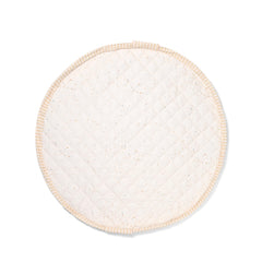 Blooom confetti play mat close-up highlights soft, machine-washable fabric for easy cleaning.