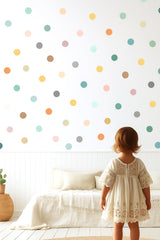 Blou House polka-dot wall decals 7-pack cover adds playful color to kids' room decor