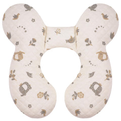 Blublu Park upgraded baby travel pillow showing soft material for gentle head support during car rides