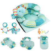Blublu Park tummy time pillow blue provides gentle infant support for early play
