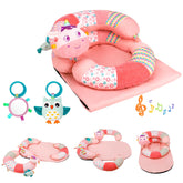 Blublu Park tummy time pillow playmat supports early development with detachable toys.