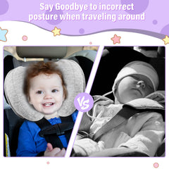 Blublu Park pillow with adjustable width helps fit growing babies.