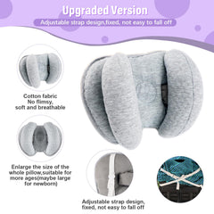 Blublu Park banana-shape pillow provides comfortable neck support during rides.
