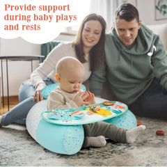 Blublu Park wrap-around design captures gentle, secure support for learning to sit.