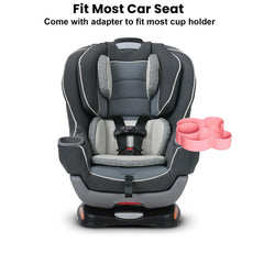 BlueOrigin tray installed on car seat demonstrates quick, tool-free setup.