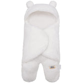 BlueSnail newborn blanket-cream-swaddle laid flat for quick cozy coverage.