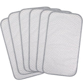 BlueSnail quilted changing pad liner gray close-up shows anti-slip backing for secure diaper changes.