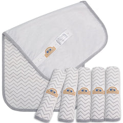 BlueSnail quilted liner fits standard changing pads, measuring 27.6 by 13.8 inches.