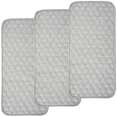 BlueSnail Quilted Thicker Waterproof Changing Pad Liner gray pack front offers protective coverage during messy changes
