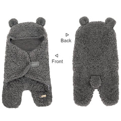 BlueSnail sleep sack gray shows snug design for secure, easy changes.