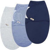 BlueSnail ultra-soft newborn swaddle navy fabric, breathable cotton for baby comfort.